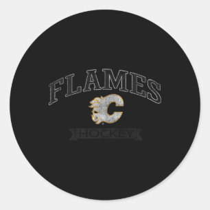 Calgary Flames Vintage-Hockey Rot NHL Offiziell L Runder Aufkleber