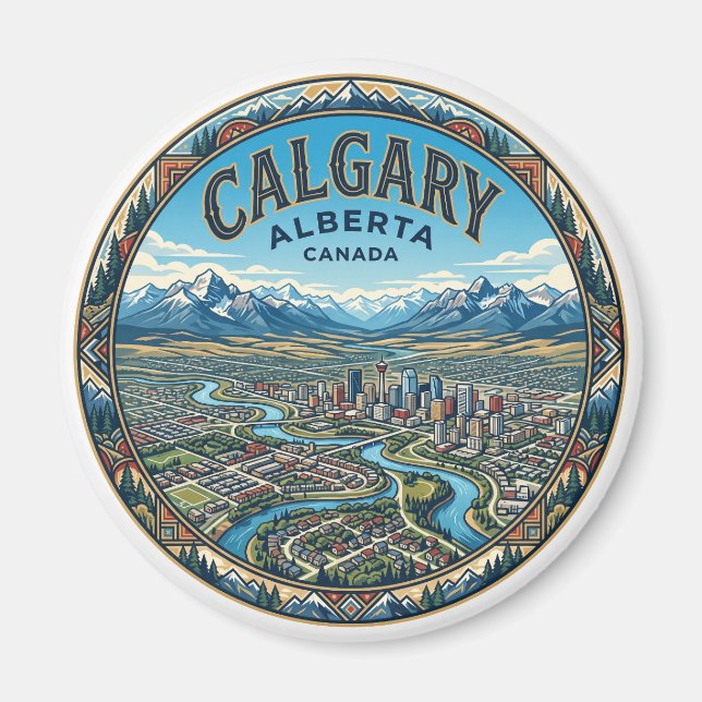 Calgary Kanada Magnet (Vorne)