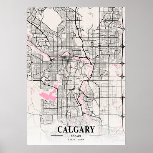 Calgary - Kanada Neapolitan City Map Poster
