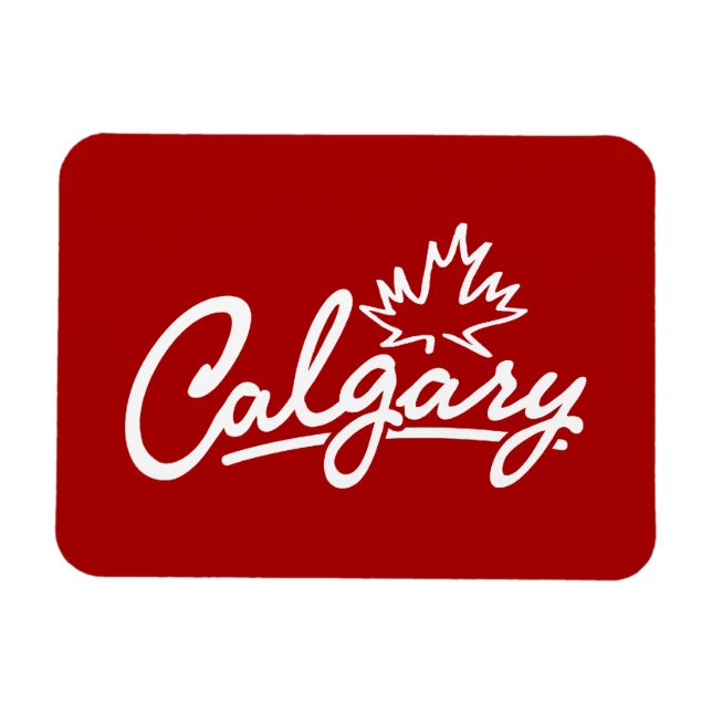 Calgary Leaf Script Magnet (Horizontal)