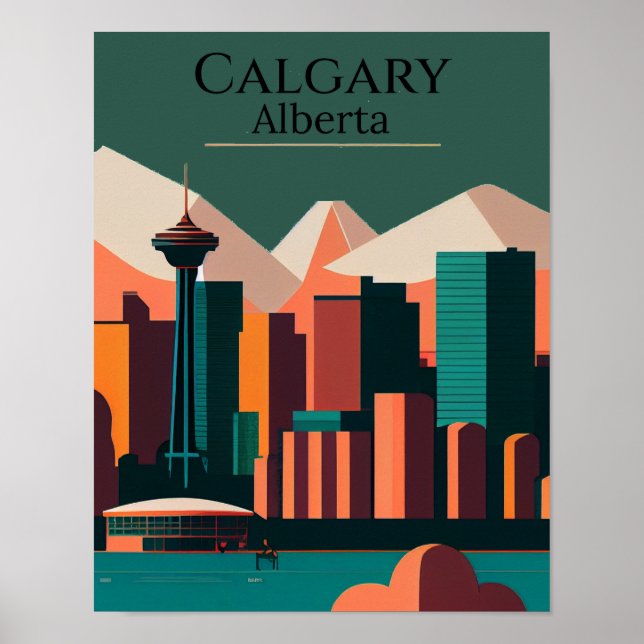 Calgary Minimalistisch Poster (Vorne)