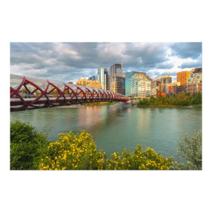 Calgary Peace Bridge und Cityscape Landschaftliche Fotodruck