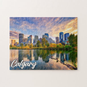 Calgary Skyline, Alberta, Kanada Puzzle