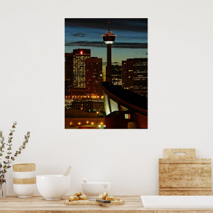 Calgary Skyline Gerahmt Print Poster