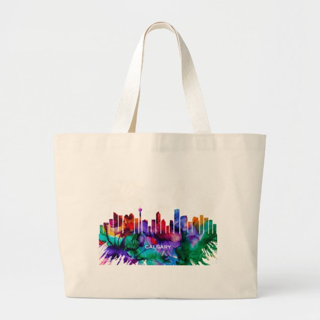 Calgary Skyline Jumbo Stoffbeutel (Vorne)