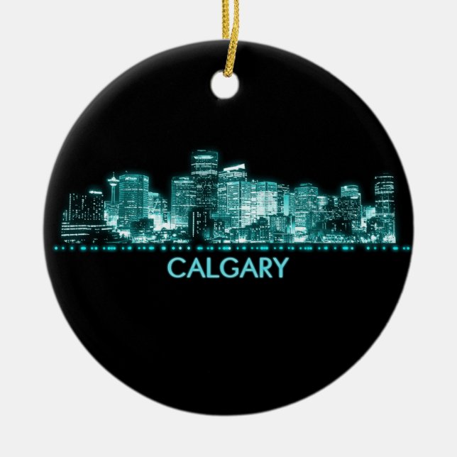 Calgary Skyline Keramik Ornament (Vorne)