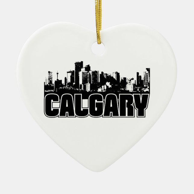 Calgary-Skyline Keramik Ornament (Vorne)