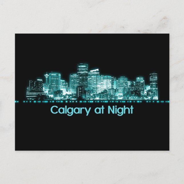 Calgary Skyline Postkarte (Vorderseite)