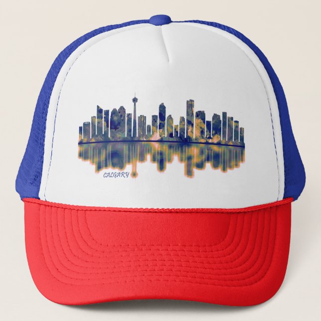 Calgary Skyline Truckerkappe (Vorderseite)