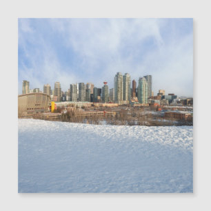 Calgary Skyline Winter Wonderland Magnetkarte