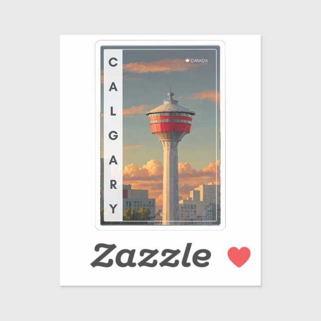 Calgary Tower Sticker Souvenir (Blatt)