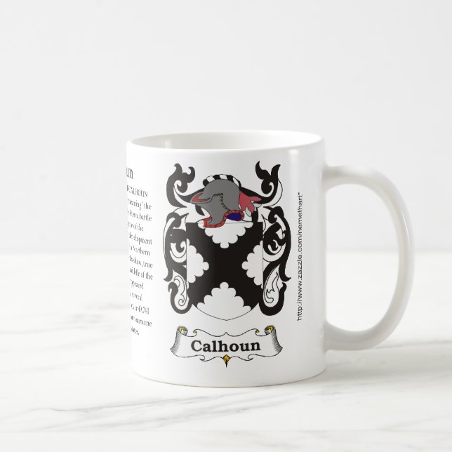Calhoun, der Ursprung und Bedeutung auf einer Kaffeetasse (Rechts)