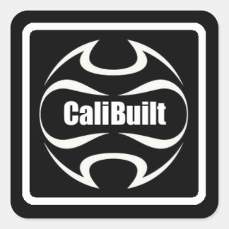 Cali Built eingetragener Logo-Aufkleber Quadratischer Aufkleber