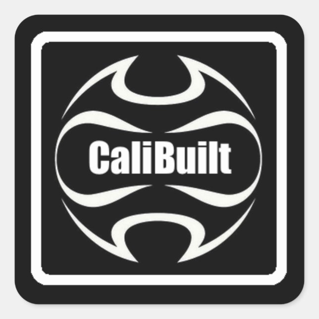Cali Built eingetragener Logo-Aufkleber Quadratischer Aufkleber (Vorderseite)