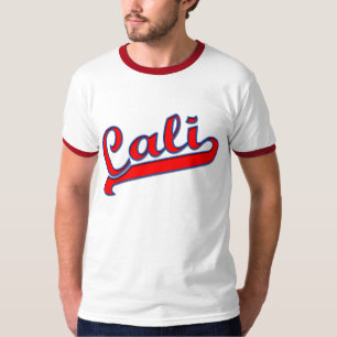 Cali California Logo Rot und Blau T-Shirt