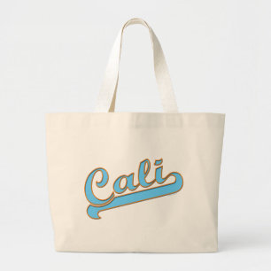 Cali California Surfer-Logo in Blue Jumbo Stoffbeutel