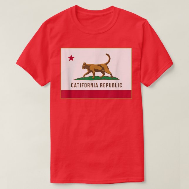 Cali Cat T-Shirts California Catifornia Ref  (Design vorne)