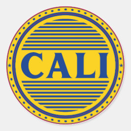 Cali City Pride Emblem – Colombian Identity Runder Aufkleber