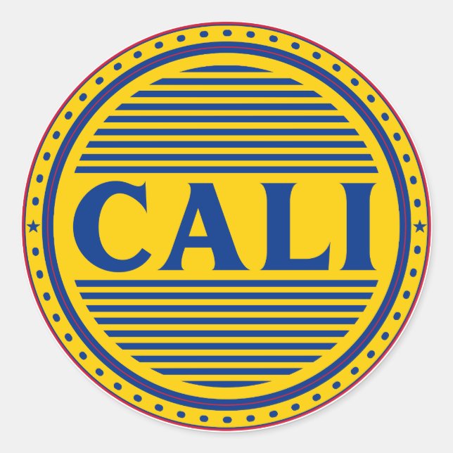 Cali City Pride Emblem – Colombian Identity Runder Aufkleber (Vorderseite)