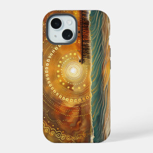 Cali Coastline Glow: Sunset Pier Phone Case iPhone 15 Hülle
