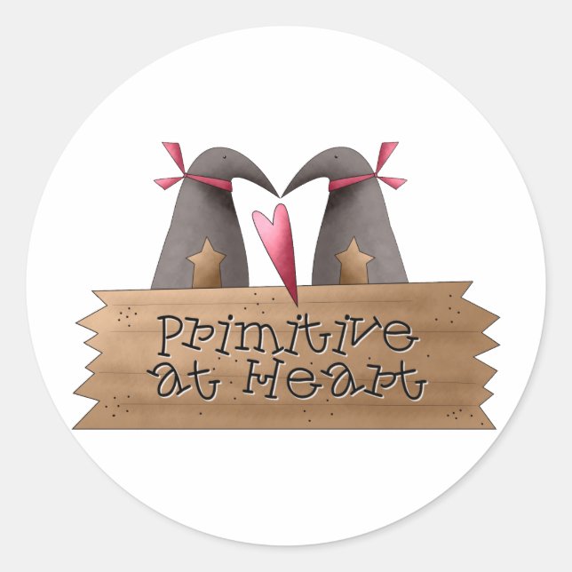 Cali Crows - Primitiv im Herzen Runder Aufkleber (Vorderseite)