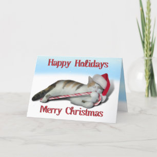 Cali, die Candy Cane Kitty Feiertagskarte