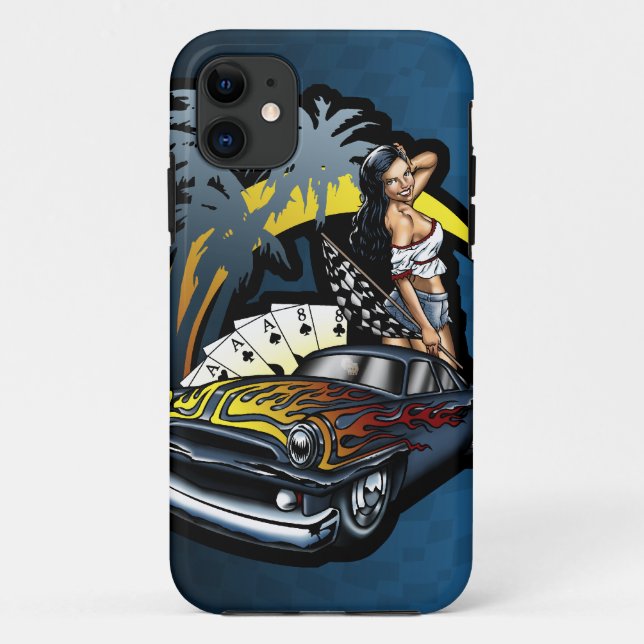 Cali Dreamin Auto-Button herauf Mädchen Case-Mate iPhone Hülle (Rückseite)