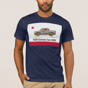 Cali Flag Bär in Truck (Farbe/Text ändern) GRAU T-Shirt