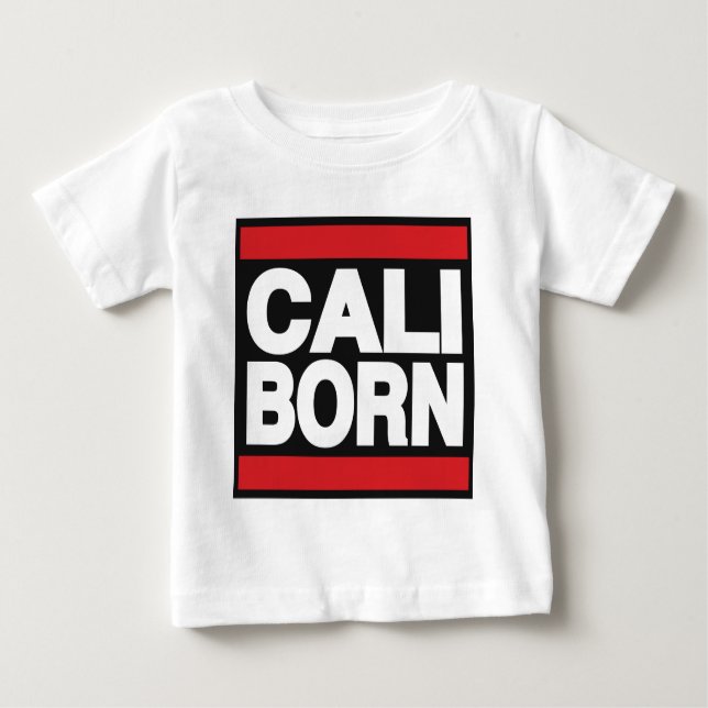 Cali geborenes Rot Baby T-shirt (Vorderseite)