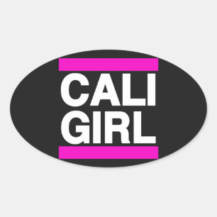 Cali Girl Pink Ovaler Aufkleber