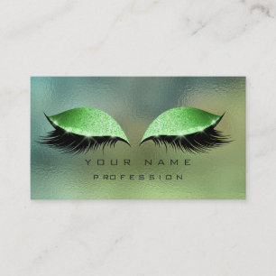 Cali Green Greenerity Makeup Lashes Glitzer Visitenkarte