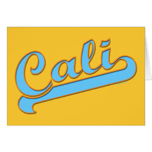 Cali Kalifornien Surfer-Logo im Blau