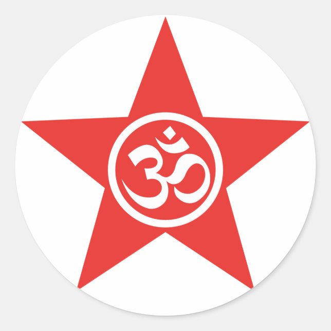 Cali☆karma ~ OM-Stern-Aufkleber Runder Aufkleber (Vorderseite)