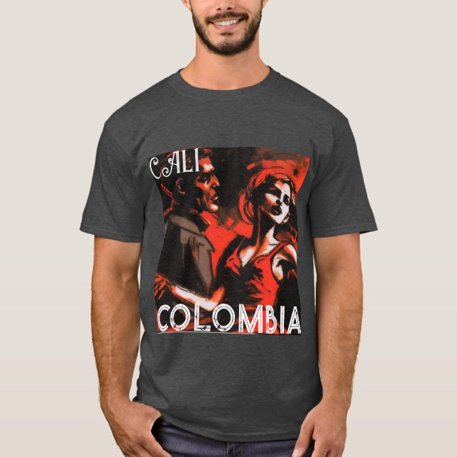 Cali Kolumbien leidenschaftlich über Salsa Tanzen T-Shirt (Vorderseite)