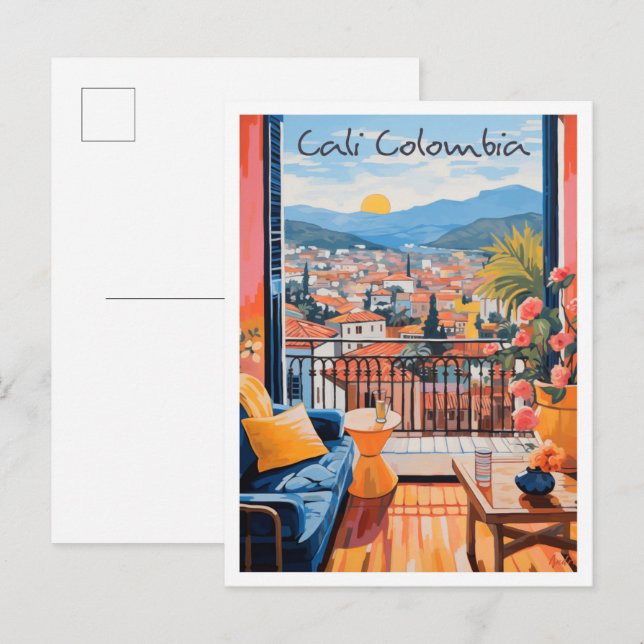 Cali Kolumbien Reise Ästhetik Postkarte (Vorne/Hinten)