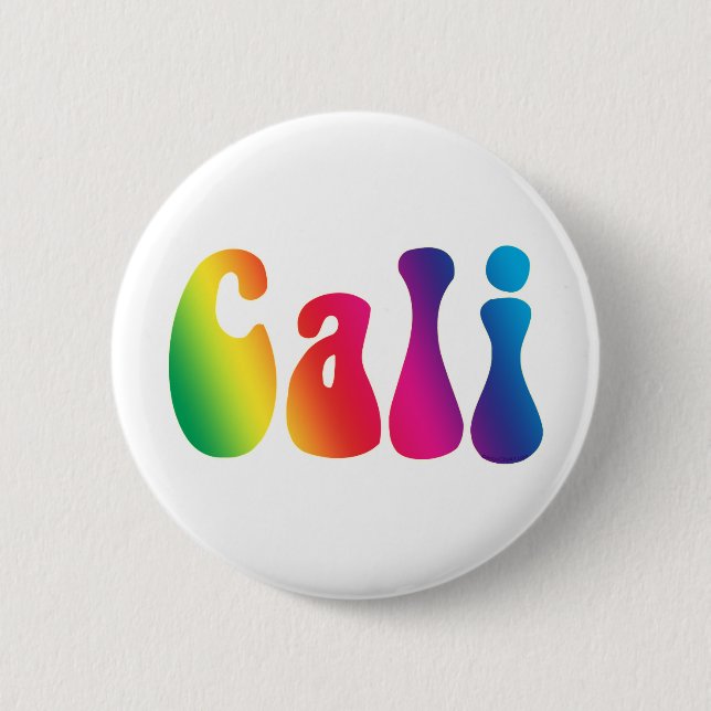 Cali Krawatte-Dye California Hippie-Logo Button (Vorderseite)