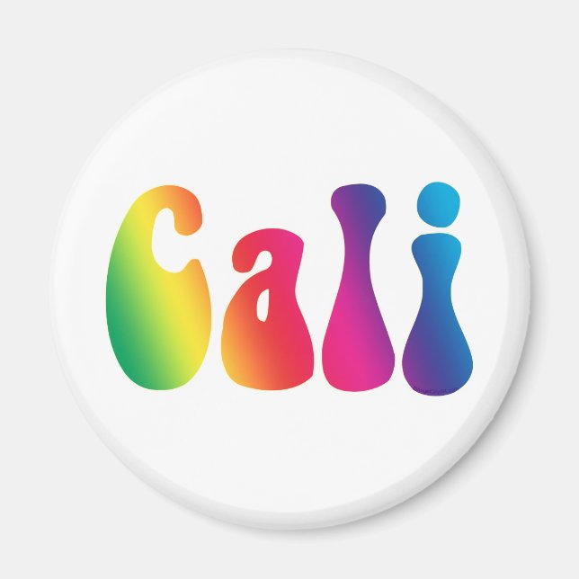 Cali Krawatte-Dye California Hippie-Logo Magnet (Vorne)