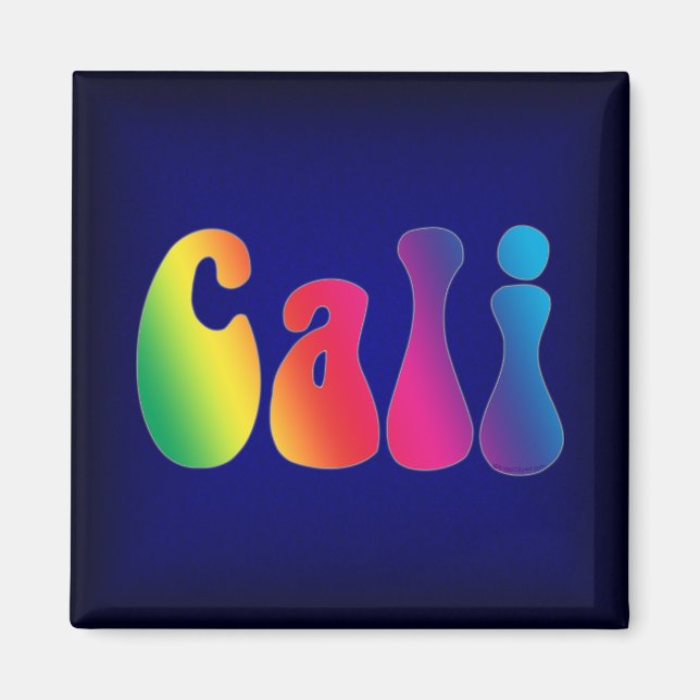 Cali Krawatte-Dye California Hippie-Logo Magnet (Vorne)