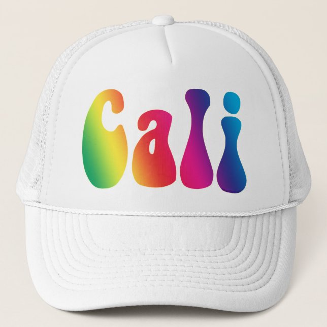 Cali Krawatte-Dye California Hippie-Logo Truckerkappe (Vorderseite)