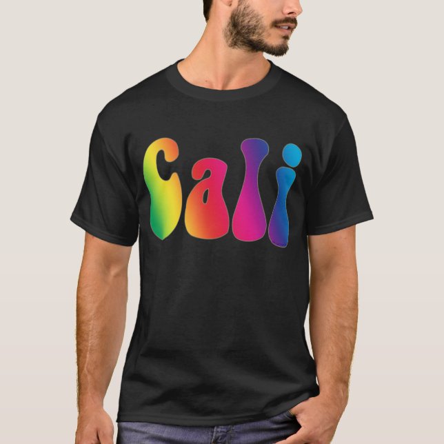 Cali Krawatten-Kalifornienhippie-Logo T-Shirt (Vorderseite)