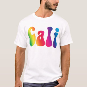 Cali Krawatten-Kalifornienhippie-Logo T-Shirt