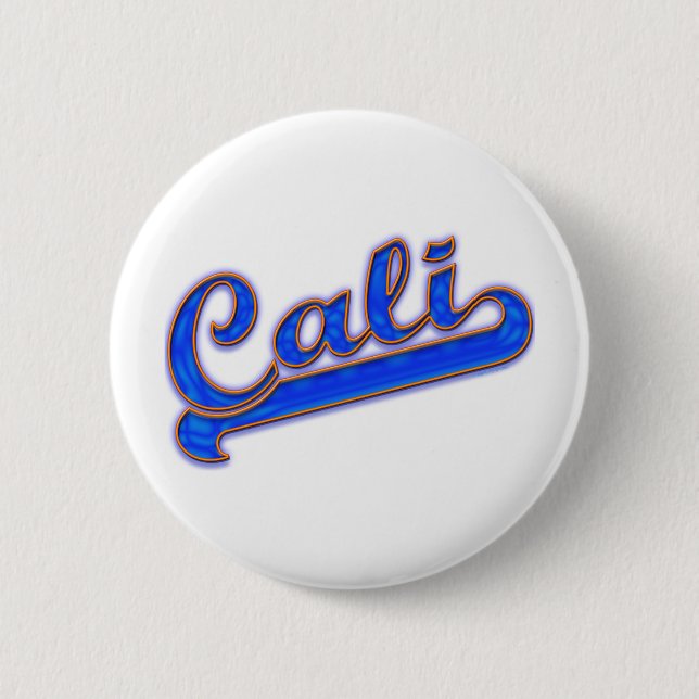 Cali-Logo Blaue Welle Button (Vorderseite)