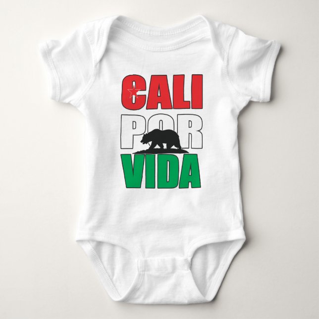 Cali Por Vida! (Kalifornien für das Leben!) Baby Strampler (Vorderseite)