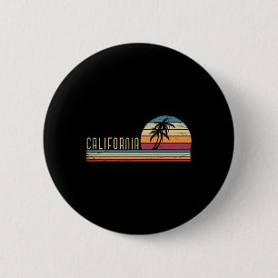 Cali Sommerferien Ca Palmen Usa Retro Calif Button