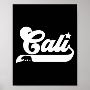 Cali Vintage Kalifornien Bär USA Staat Schönheit D Poster