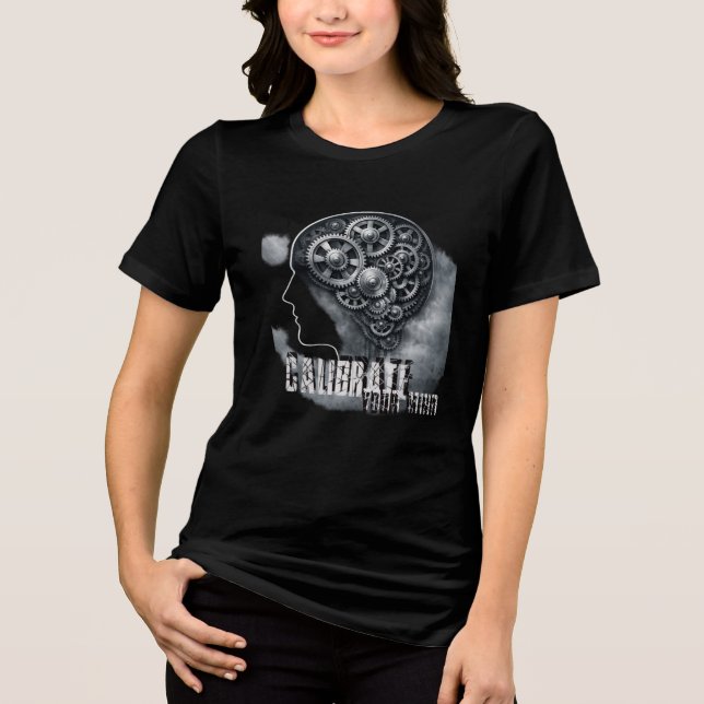 CalibrateMind Kapuzenpullover Tri-Blend-Shirt Tri-Blend Shirt (Vorderseite)