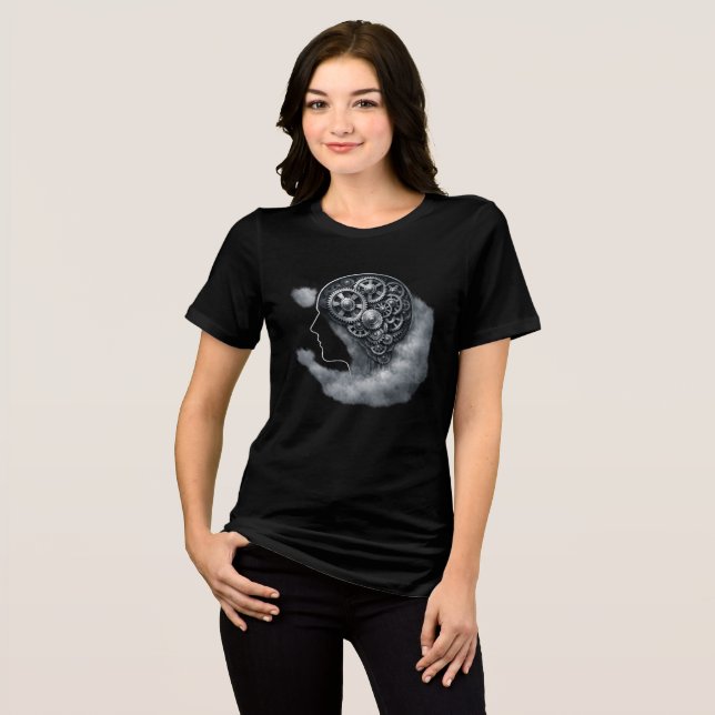 CalibrateMind Kapuzenpullover Tri-Blend-Shirt Tri-Blend Shirt (Vorderseite voll)