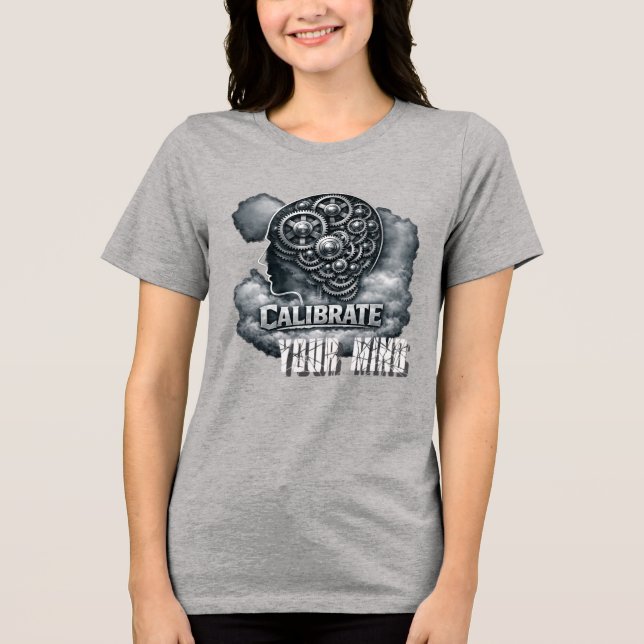 CalibrateMind Kapuzenpullover Tri-Blend-Shirt Tri-Blend Shirt (Vorderseite)