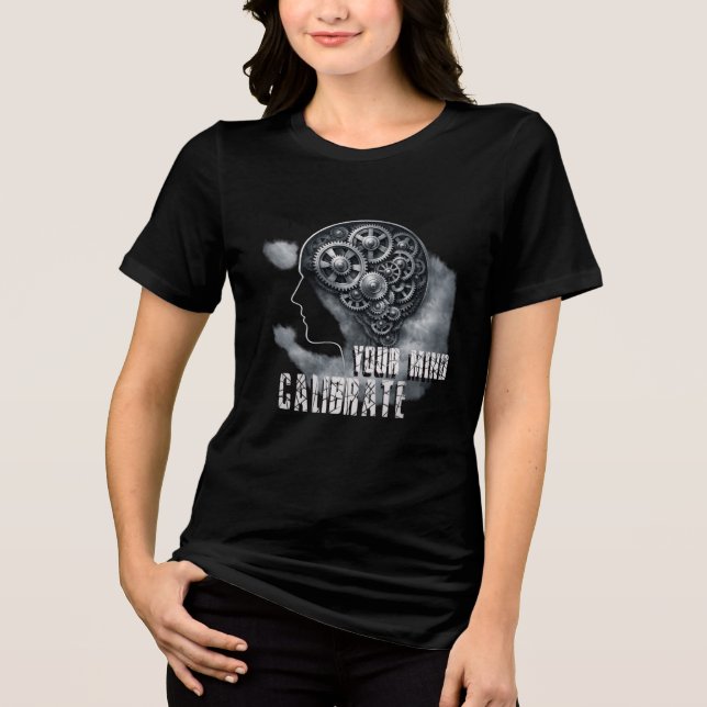 CalibrateMind Kapuzenpullover Tri-Blend-Shirt Tri-Blend Shirt (Vorderseite)