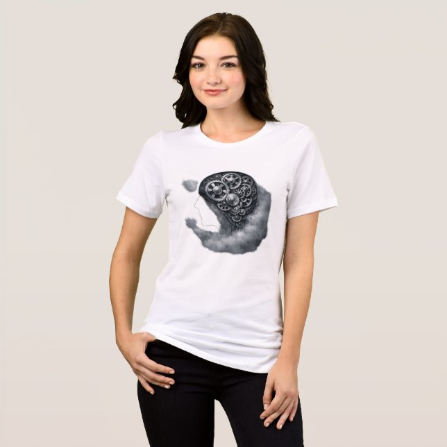 CalibrateMind Kapuzenpullover Tri-Blend-Shirt Tri-Blend Shirt (Vorderseite voll)